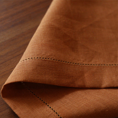 Caramel Solid Linen Table Runner