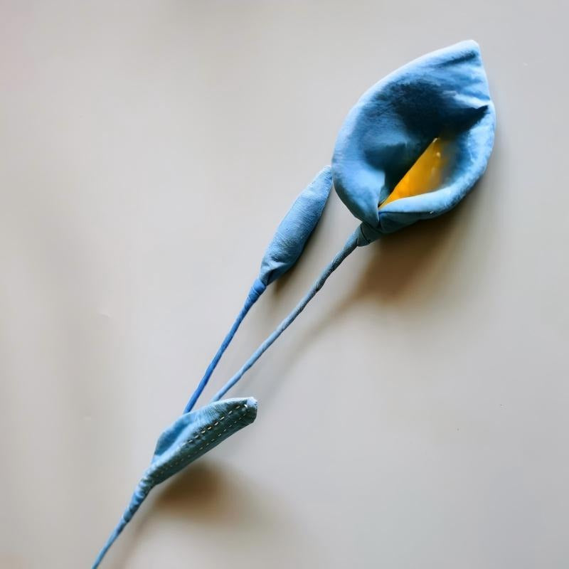Hand-dyed Calla Lily — Crafted from Indigo Cotton