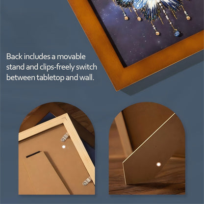 Psyche Blue Butterfly — Hand-Embroidered Framed Art