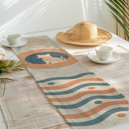 Meditative Cat Table Runner