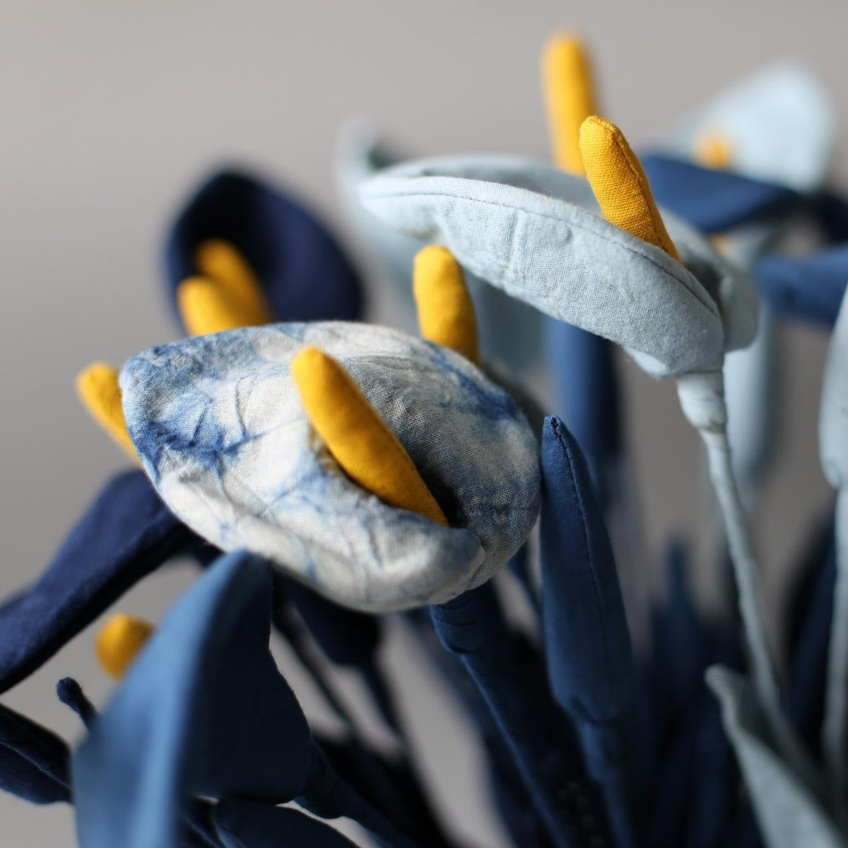 Hand-dyed Calla Lily — Crafted from Indigo Cotton