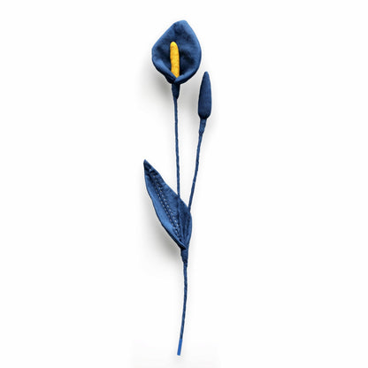 Hand-dyed Calla Lily — Crafted from Indigo Cotton