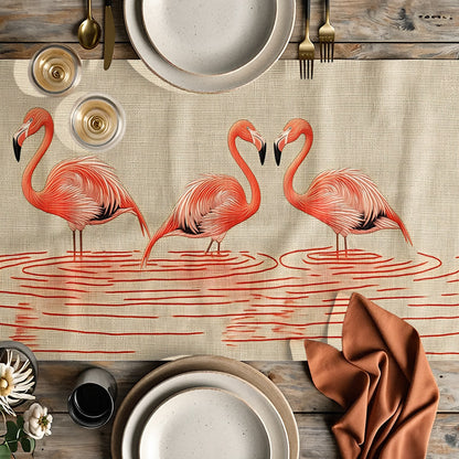 Flamingo Serenity Table Runner