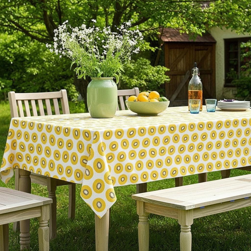 Kiwi Sunshine Cotton Tablecloth