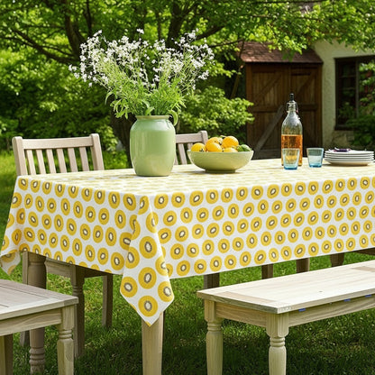 Kiwi Sunshine Cotton Tablecloth
