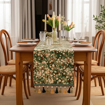 Monet Garden Tassel Table Runner