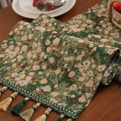 Monet Garden Tassel Table Runner